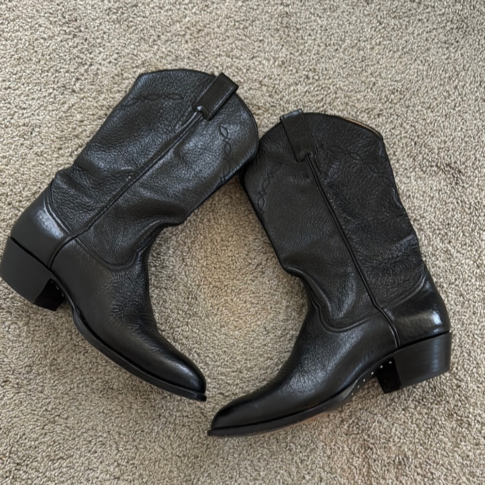 Larry Mahan Black Cowboy & Western Boots